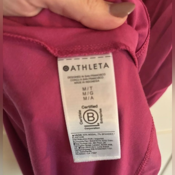 Athleta Santorini Thera Sleeveless Halter A-Line Dress Size Medium Tall in Pink - Picture 3 of 6